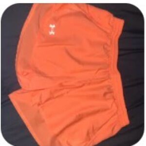 Under Armour fly by Orange Athletic Shorts
